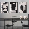 thumbnail image 2 of Hieng Large bright black and white geometric abstract wall art modern decorative painting, suitable for living room, bedroom, bathroom, and office poster decoration printing, 2 of 6