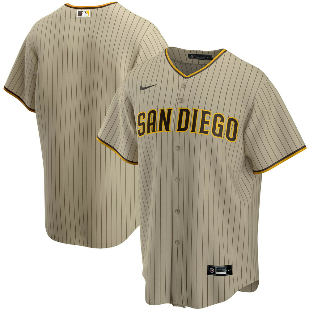 San Diego Padres Nike Alternate 2020 Replica Team Jersey - Sand/Brown ...