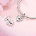 thumbnail image 5 of 925 Sterling Silver "Embrace Mom" Heart Charm - Pink Mother's Day Pendant for Bracelets - DIY Jewelry Gift, 5 of 30