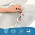 thumbnail image 3 of Yayeee Kitchen Curtains Tier Pair Light Filtering 27"x24" Rod Pocket Short Cafe Window Panel, Light Gray Pattern, 3 of 7