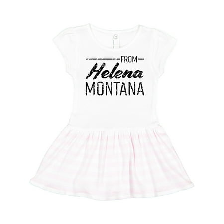

Inktastic From Helena Montana- State Capital Distressed Text Gift Toddler Girl Dress