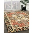 thumbnail image 2 of Ahgly Company Indoor Round Abstract Dark Sienna Brown Abstract Area Rugs, 7' Round, 2 of 6