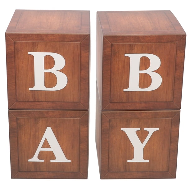 KAKOWELY 4 cajas vacías para globos de fiesta, decoraciones para fiestas de cumpleaños, cajas para globos, bloques de fondo, decoraciones