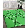 thumbnail image 2 of Ahgly Company Indoor Round Patterned Neon Green Area Rugs, 8' Round, 2 of 6
