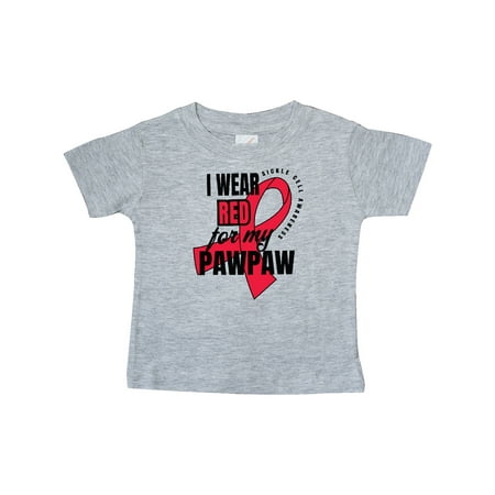 

Inktastic Sickle Cell Awareness I Wear Red For My Pawpaw Gift Baby Boy or Baby Girl T-Shirt