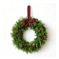 thumbnail image 3 of Yuarrent 4 coronas navideñas, cinta vintage para armarios. Adorno navideño pequeño para cocina, ideal para puertas, ventanas y paredes. Kits de decoración para fiestas Camello + Baya + Rojo 6 uds., 3 of 6
