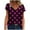 Hot Pink, variant on Women's Fashion Casual Loose Blouse, Polka Dot Print V-Neck Short Sleeve T-Shirt, Stylish Printed Tee for Women, Comfortable V-Neck Casual Top, Trendy Summer Blouse for Daily Wear