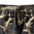 thumbnail image 6 of LNZGNM Men's Casual Cargo Shorts Camo Loose Fit Work Shorts Elastic Waist Drawstring Short Pants Athletic Fishing Shorts Muti Pockets,Khaki XL, 6 of 9