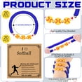 thumbnail image 2 of Set de 20 pulseras deportivas para equipo de softbol (azul), 2 of 5