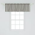 thumbnail image 2 of Ambesonne Art Deco Window Valance, Optical Illusion Zigzags, 54" X 18", Charcoal Grey Ivory, 2 of 3