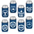 thumbnail image 1 of Laila & Lainey Paquete De 10 Fundas Para Enfriadores De Latas - Favores Para Fiestas En Barcos - Accesorios De Decoración Para Fiestas Náuticas - Divertido Enfriador De Cerveza Azul 44, 1 of 1