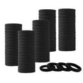 thumbnail image 1 of 100 Pcs Negro Hair Ties for Women Mens Girls Large Stretch Seamless Hair Bands Hair Elastic Ponytail Holders for Thick Heavy and Curly Hair, 1 of 8