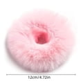 thumbnail image 4 of LQQBOX 2Pcs Pompoms Artificial Fur Hair Bobbles Elastic Hair Band Rope Wristband Ponytail Accessories Pink, 4 of 7