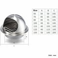 thumbnail image 5 of Stainless Steel 304 Wall Air Vent Grille Cover Ducting Ventilation Exhaust Gas Outlet Round Air Vent Covers Outdoor Wall Mounted, 5 of 5