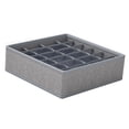 thumbnail image 3 of Caja de almacenamiento para ropa interior y calcetines, armario organizador plegable, fácil de limpiar Grid gris claro 24, 3 of 9