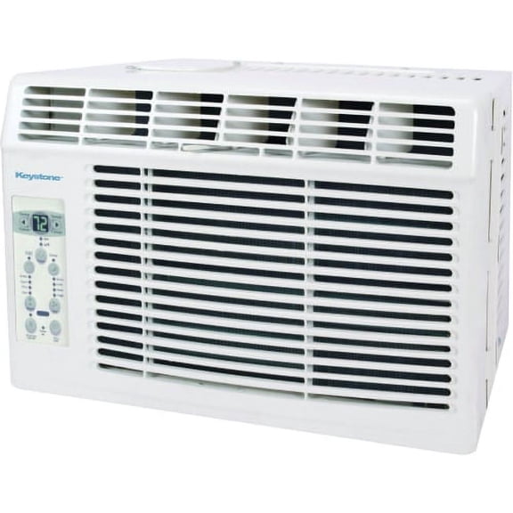 Keystone KSTAW05B 5,000 BTU 115V Window-Mounted Air Conditioner with "Follow Me" LCD Remote Control
