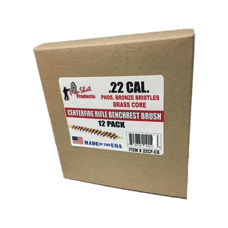 Pro-Shot .22 Cal Centerfire Rifle Bore Brush, Pack of 12