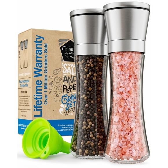 Juego de molinillos de sal y pimienta HOME EC Premium de acero inoxidable