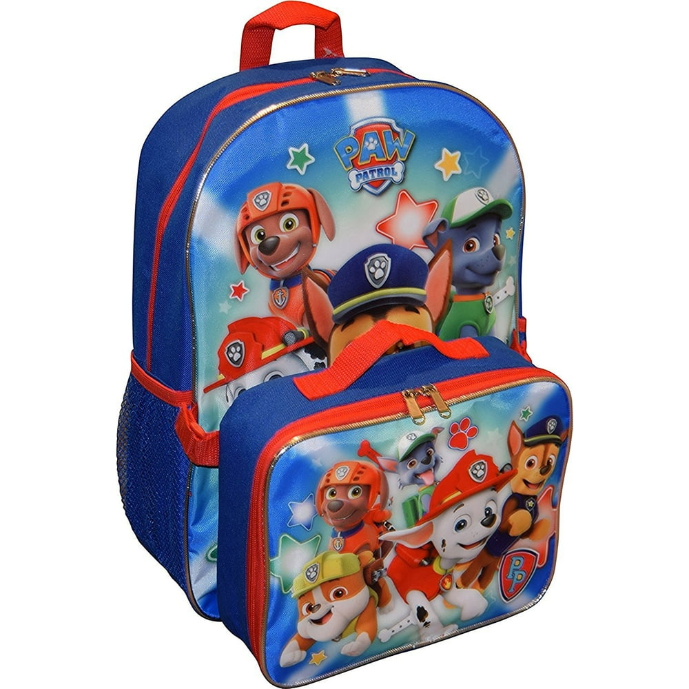 paw patrol backpack and lunchbox set