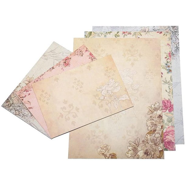 30Pcs Vintage Stationery Floral Writting Paper Matching Envelopes Sets