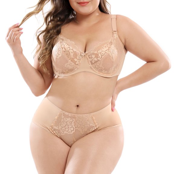 Tbopshirt Sexy Lingerie for Women Clearance Up to 50% off,Womens Lingeries Set Fashion Comfortable Woman's Lace Beauty Back Strap Wrap Plus Size Bra Underpants Sets,Valentines Day Gift for Her