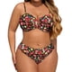 thumbnail image 4 of Traje de baño tankini de talla grande para mujer, bikini sin tirantes con recortes florales, traje de baño de dos piezas, traje de baño de dos piezas para mujer, trajes de baño tankini para mujer, tra, 4 of 7