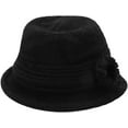 thumbnail image 3 of Kiibsot Women Winter Warm Knit Beanie Hat Crochet Visor Brim Cap with Sequined Flower Accent, 3 of 6