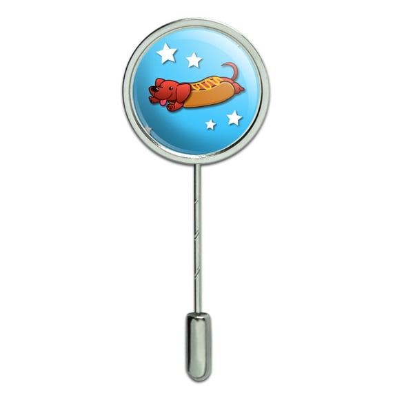 Wiener Hot Dog Dachshund Cartoon Stick Pin Stickpin Hat Brooch