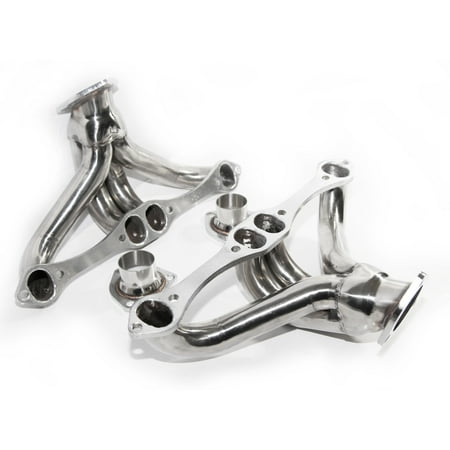 Twin SS Header/Manifold for 66-96 Chevy Small Block V8 Angle Plug