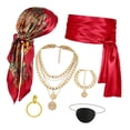 thumbnail image 3 of Accesorios de disfraz de pirata versátiles con pañuelo para cabeza para suministros de fiesta de cumpleaños, 3 of 8