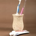 thumbnail image 5 of Creative Home Natural Champagne Marble Vase Collection Toothbrush Holder Makeup Brush Organizer, Beige, 5 of 5