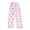 Purple Pink, variant on Women's Bowknot Print Plush Pajama Pants, Soft Fleece Casual Sleep Lounge Trousers Warm Nightwear Slacks, Pink, L