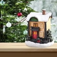 thumbnail image 4 of Escena Navideña Snow House LED Village Set 4pcs Yuyangstore Casa de miniaturas de resina, 4 of 8