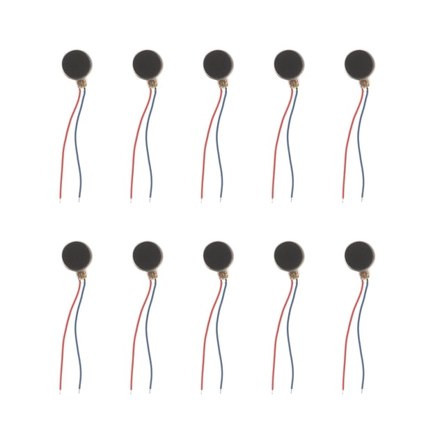 10 PCS 1 bolsa Mini Motores de vibración Creativo Micro Vibración Motores (Negro)