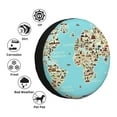 thumbnail image 5 of Easygdp World Travel Line Icons Map Automobile Tire Dust Cover, 14-17in Spare Tire Cover Universal Fit for Trailer, Car, Truck, SUV, Jeep - 17 inch, 5 of 9