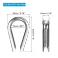 thumbnail image 2 of Unique Bargains M5 Stainless Steel Thimble, 50 Pack Wire Rope Thimbles for 3/16' Wire Rope, 2 of 6
