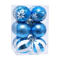 Hwkond Indoor Christmas Decor Christmas Plating Ball Christmas Hangings Painted Christmas Ball Plastic Ball Colourful Christmas Ball Hanging Decoration Ball.