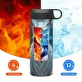 thumbnail image 6 of Honeii Forest Meditating Goat Print 18 oz Insulated Water Bottle with Straw Lid, Stainless Steel Sports Water Bottles, Double Walled Vacuum, Leak Proof, 6 of 8