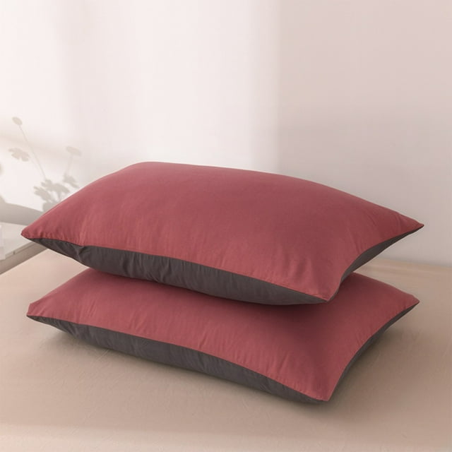 Polyester Color-Blocked Sweat-Wicking Pillowcase 1Pcs Multicolor Polyester Pillow Core Isolation Cover Breathable Oil Proof Protective Pillowcase for Hotel and Household Use Rkxzt