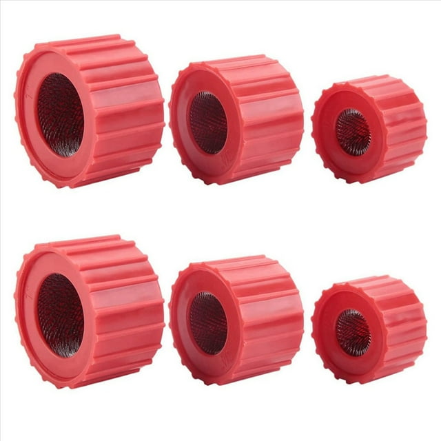 Juego de 6 Limpiadores de Tuberías de Cobre de 1/2 Pulgada, 3/4 Pulgada y 1 Pulgada, Cepillo para Tubos de Cobre, Cepillo de Limpieza para Plomería