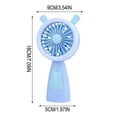 thumbnail image 3 of Usb Rechargeable Handheld Fan, Portable Travel Cooling Device With Quiet Motor, for Outdoor Hiking and Commuting, Blue, 3 of 7