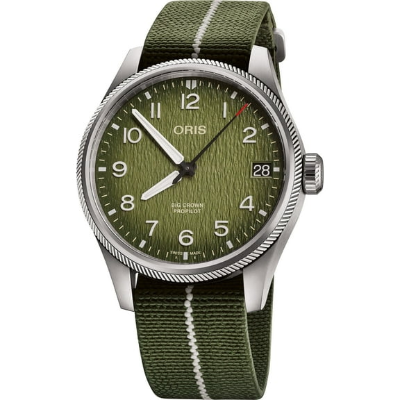 Oris Big Crown ProPilot Limited Edition Okavango Air Rescue Green Dial Men's Watch 01 751 7761 4187-SET