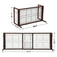 thumbnail image 3 of Coziwow Freestanding Wood Pet Gate, 38"-71" Sturdy Solid Wood Dog Gate for The House, Doorway, Stairs, Pet Puppy Safety Fence, Brown, 3 of 6