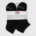 thumbnail image 3 of Fruit of the Loom Women's Extended Size Cushioned 6pk No Show Athletic Socks - Black, 8-12, 3 of 3
