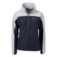 thumbnail image 2 of Women's Cutter & Buck  Navy Notre Dame Fighting Irish Charter Eco Recycled Half-Zip Anorak Jacket, 2 of 3