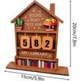 thumbnail image 3 of Wooden Sign For Books Read | Wooden Books Read Counter Display ReadTracker For Library Home Desk Readers Teachers Bookworm Easter Crafts Craft Table for Kids Craft Storage Cart Easter Crafts for, 3 of 8