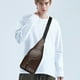 thumbnail image 4 of Bolso Sling Impermeable Crossbody Tote | Mochila unisex de cuero sintético | Riñonerera ligera antirrobo | Negro, Caqui, Marrón | Bolso de hombro de viaje de 11,8"x6,6"x1,9" | Organizador, 4 of 6