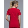 thumbnail image 4 of Cherokee iFlex Women Scrubs Top V-Neck Knit Panel CK605, 4 of 6