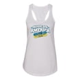 thumbnail image 2 of Made In America With Ukrainian Parts Ladies Racerback Tank Top, White, Large, 2 of 4
