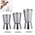 thumbnail image 2 of Stainless Steel Cocktail Measuring Jigger Double Jigger Measure Shot Drink Spirit Measure Cup Bar Accessories Bar Tools 20X40ML, 2 of 6